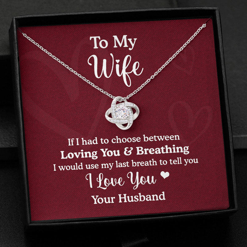 Use My Last Breath, Personalized Luxury Necklace, Message Card Jewelry, Anniversary Gifts For Her