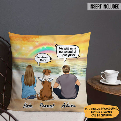 I Still Talk About You Couple, Memorial Pillow, Personalized Pillows, Custom Gift for Dog Lovers