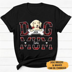Dog Mum Pattern, Personalized Shirt, Custom Gift For Dog Lovers, Mother's Day Gifts