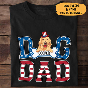 Dog Dad Shirt, Gift For Him, Dark Color Custom T Shirt, Personalized Gifts for Dog Lovers