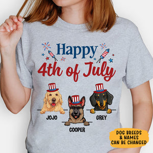Happy 4th Of July, Gift For Dog Lover, Custom Shirt For Dog Lovers, Personalized Gifts