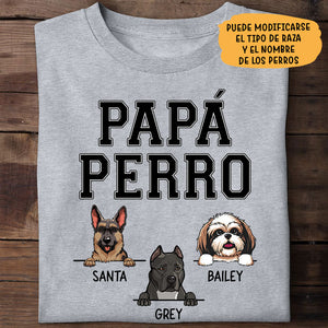 Dog Dad Spanish Espanol, Custom T Shirt, Personalized Gifts for Dog Lovers