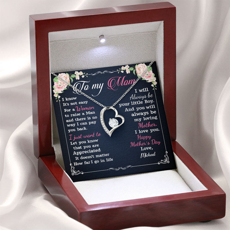 Always Be Your Little Boy, Forever Love Luxury Necklace, Gift for Mom