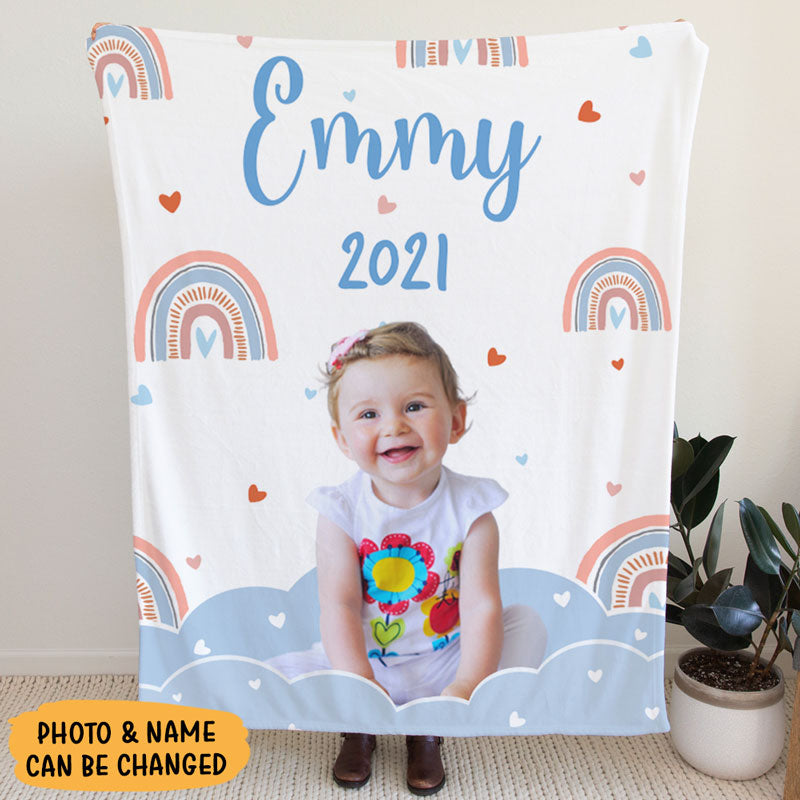Baby Blanket Remove Background, Custom Photo Blanket, Christmas Gifts For Baby, Personalized Blanket