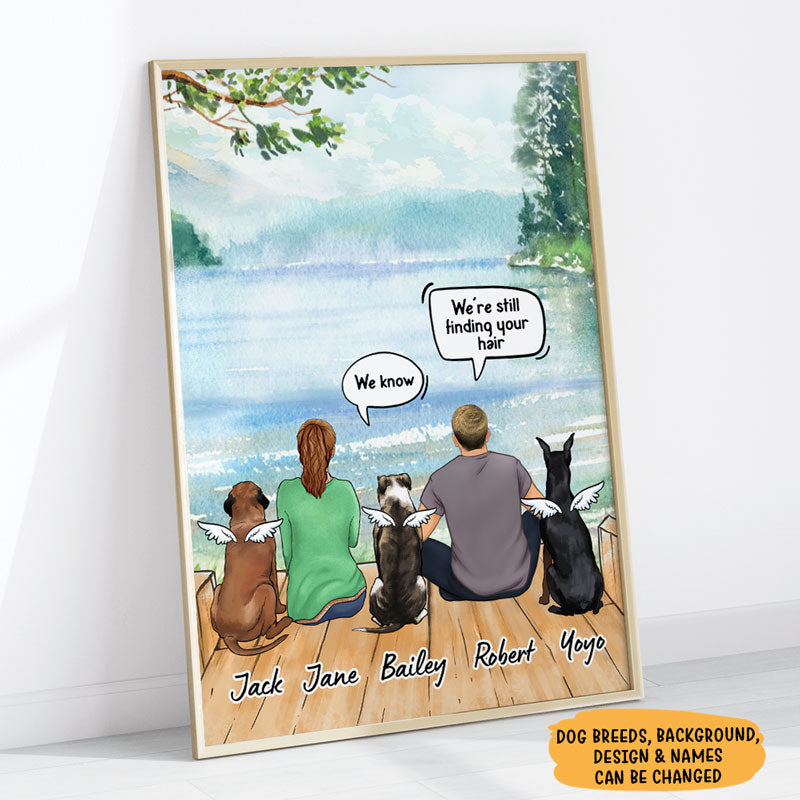 I Still Talk About You Couple, Personalized Memorial Poster, Customized Gifts For Dog Lovers