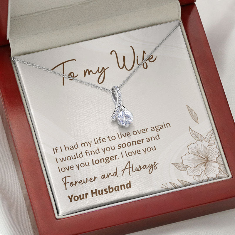 If I Had My Life To Live Over, Personalized Luxury Necklace, Message Card Jewelry, Gifts For Her