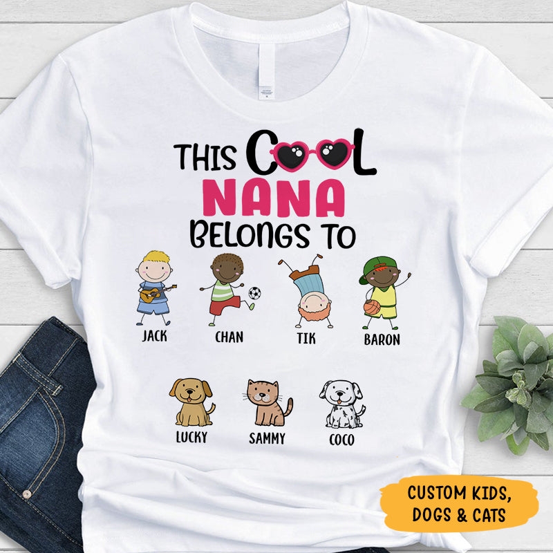 This Cool Belongs To, Personalized Shirt, Funny Family gift for Grandparents
