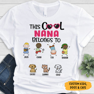 This Cool Belongs To, Personalized Shirt, Funny Family gift for Grandparents