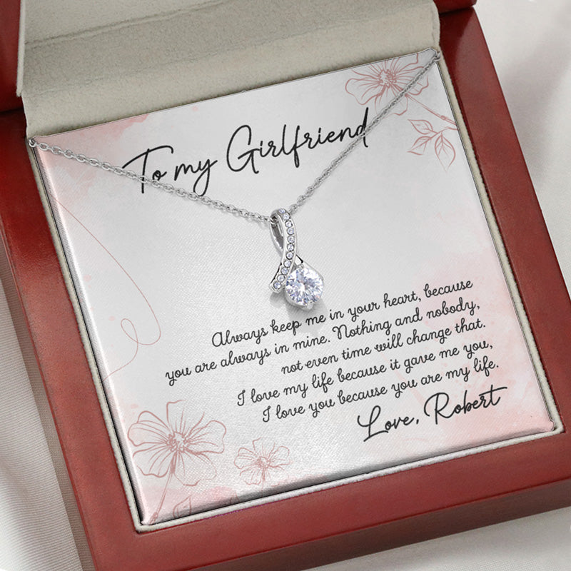 Always Keep Me In Your Heart, Personalized Luxury Necklace, Message Card Jewelry, Gifts For Her