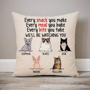 Every snack you make, Personalized Pillows, Custom Gift for Cat Lovers