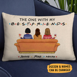 The One With My Bestfriend, Personalized Pillows, Besties Gift, Custom Gifts For Bestfriend
