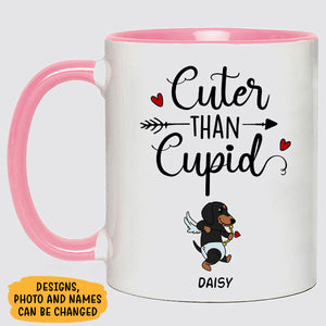 Cuter Than Cupid, Custom Photo Mug, Personalized Mug, Custom Accent Mug, Gift For Pet Lovers