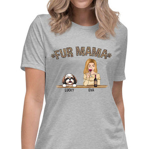 Fur Mama, Personalized Dogs Shirt, Customized Gifts for Dog Lovers, Custom Tee