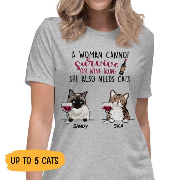 A Woman Cannot Survive On Wine Alone She Also Needs A Snoopy T-Shirt -  TeeNavi