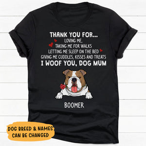 Giving Us Cuddles And Kisses, Personalized Shirt For Dog Lovers, Mother's Day Gifts