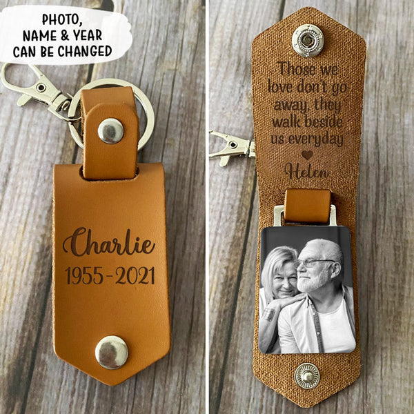 Personalized Sympathy Gifts, Custom Photo Keychain - Until We Meet Again, Memorial Keychain, PersonalFury, with Gift Box / Pack 2