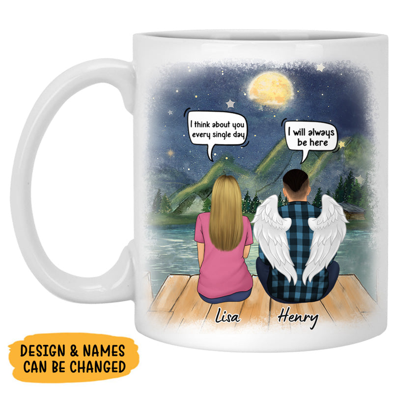 I'm Not A Widow I'm Wife To A Husband With Wings, Memorial Gift, Personalized Coffee Mug