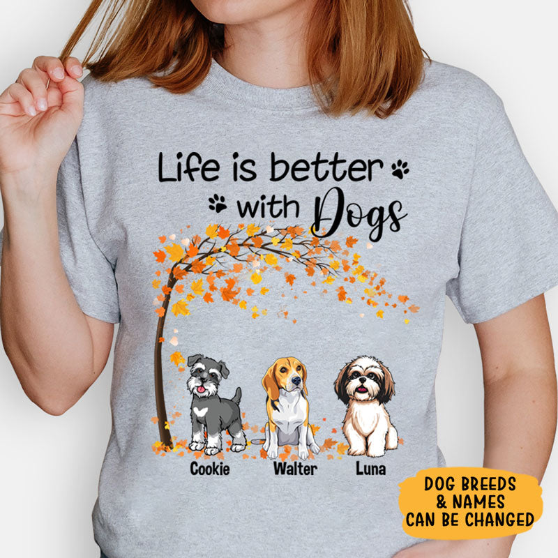 Home Is Where The Dogs Are Custom Tree Color Custom Shirt For