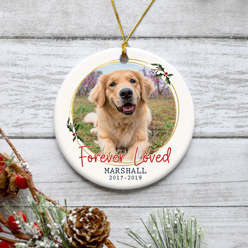 remembering dog christmas ornament