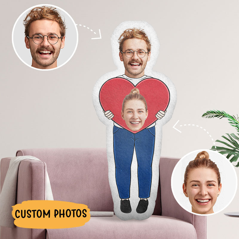 Custom Photo Couple Pillow, Personalized 3D Human Photo Pillow, Gift F -  PersonalFury