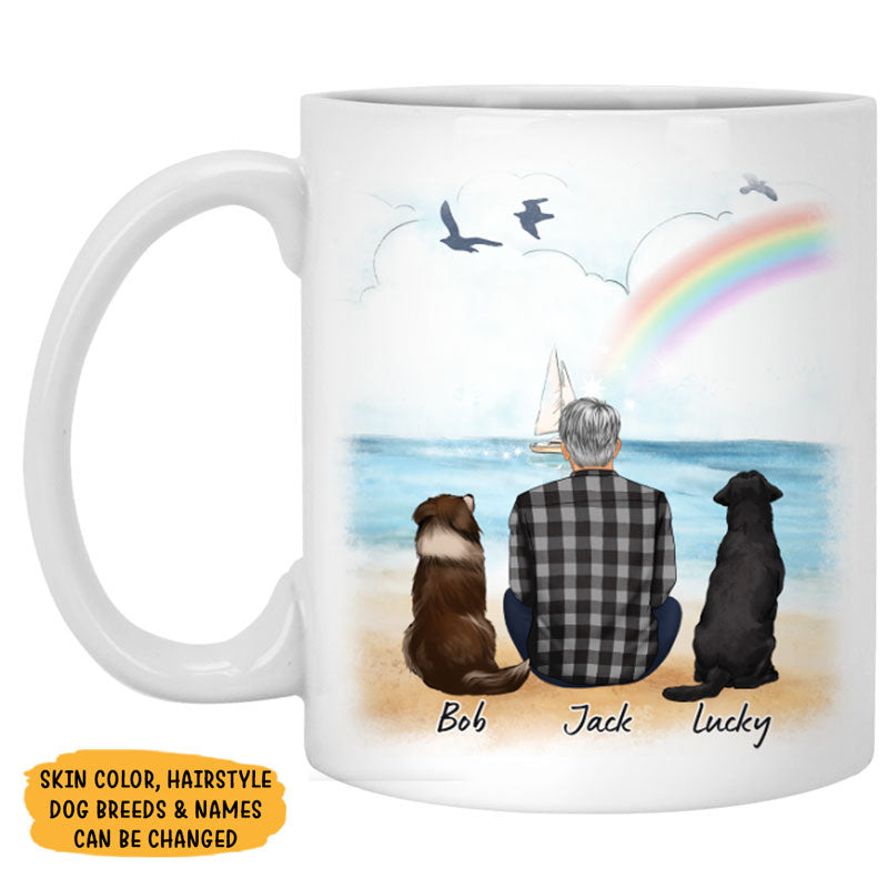 I Would Fight A Bear For You, Dog Dad, Customized Mug, Personalized Gift for Dog Lovers