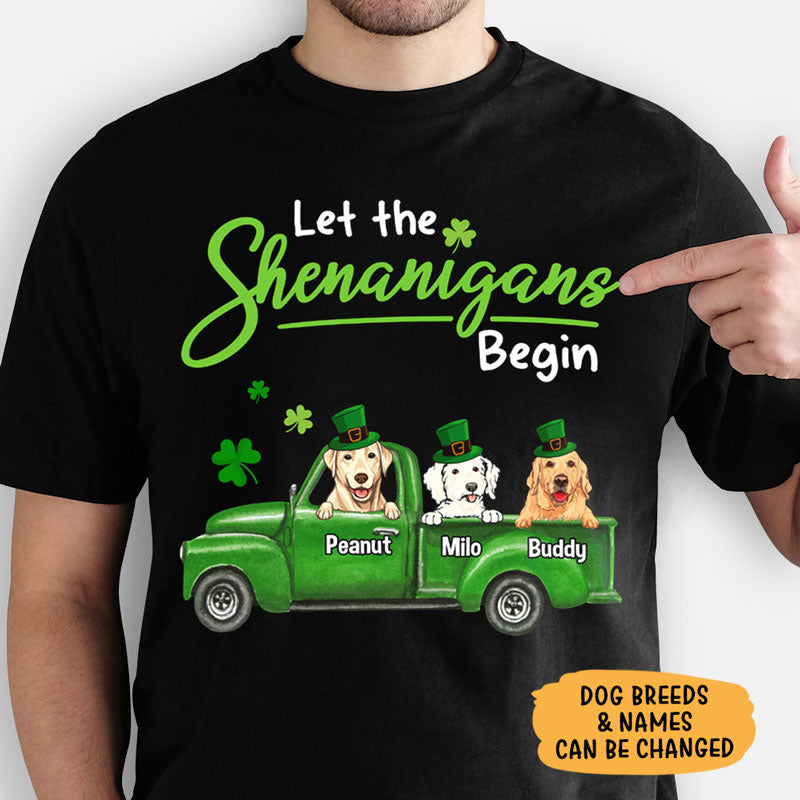 Let The Shenanigans Begin - St. Patrick's Day Funny Baseball T