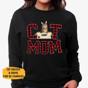 Cat Mom, Personalized Custom Sweaters, T shirts, Shirt for Cat Lovers