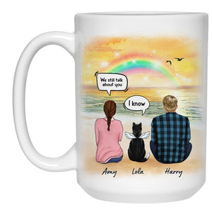 I Still Talk About You I Miss You Couple, Customized Coffee Mug, Personalized Gift for Cat Lovers