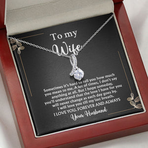 Love You Till My Last Breath, Personalized Luxury Necklace, Message Card Jewelry Gift For Her