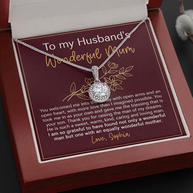 Mother In Law Gave Me Blessing, Eternal Hope Necklace, Custom Jewelry, Mother's Day Gifts