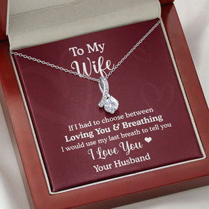 Use My Last Breath, Personalized Luxury Necklace, Message Card Jewelry, Anniversary Gifts For Her