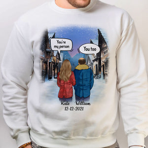 Personalized Winter Couple, Custom Hoodie, Sweater, T shirts, Christmas Gift