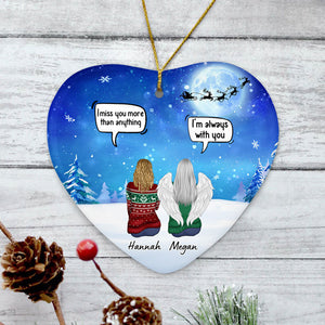 Memorial Conversation Still Talk About You, Personalized Heart Ornaments, Custom Memorial Gifts
