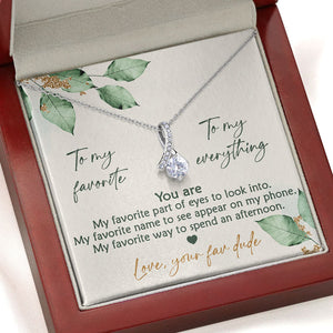 You Are My Fav, Luxury Necklace, Custom Message Card Jewelry, Gift For Her