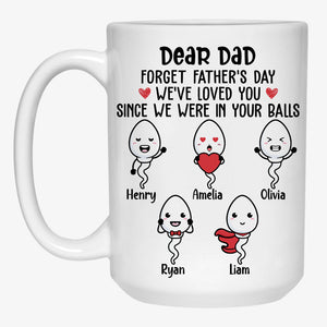 Little Kids Forget Father's Day We've Loved You, Personalized Accent Mug, Father's Day Gifts