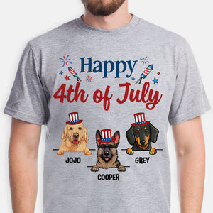 Happy 4th Of July, Gift For Dog Lover, Custom Shirt For Dog Lovers, Personalized Gifts