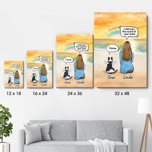 I Still Talk About You, Personalized Custom Canvas, Custom Gift for Cat Lovers, Memorial Gift