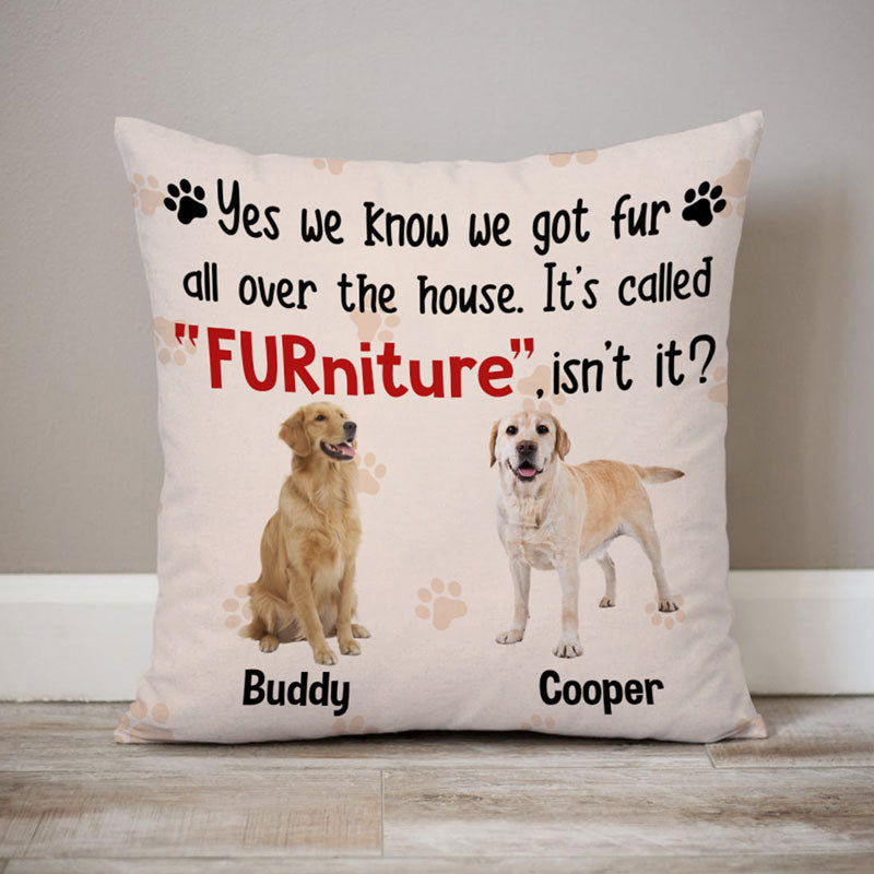 It's Called FURniture, Custom Photo Pillow, Personalized Pillows, Custom Gift for Pet Lovers