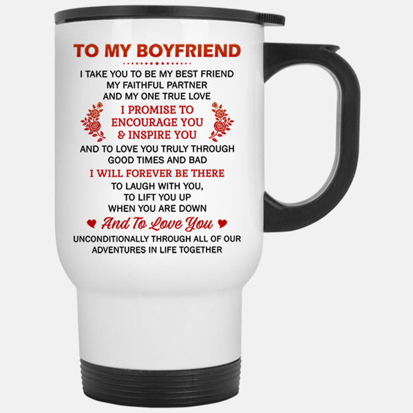 To my boyfriend Promise Encourage Inspire Street, Customized mug, Anni -  PersonalFury