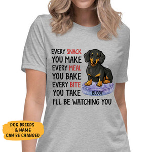 Snack Meal Bite, Custom Full Body Dog T Shirts, Personalized Gifts for Dog Lovers