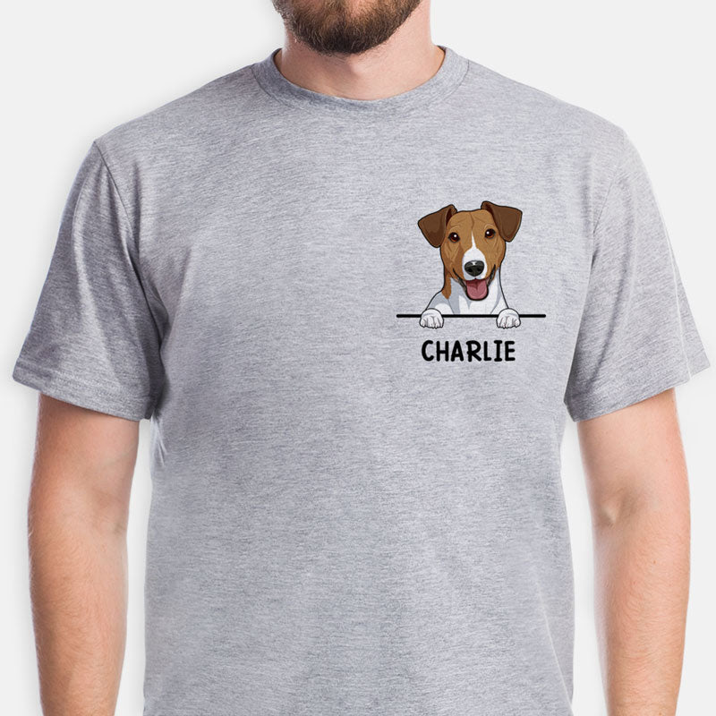 Dog Lovers Custom Shirt, Pocket Tee, Personalized Gifts for Dog Lovers