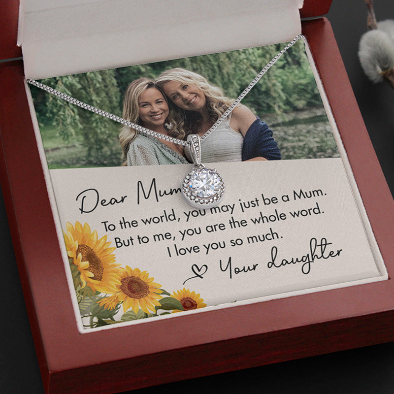 You Are The Whole World, Personalized Luxury Necklace, Mother's Day Gifts, Custom Photo