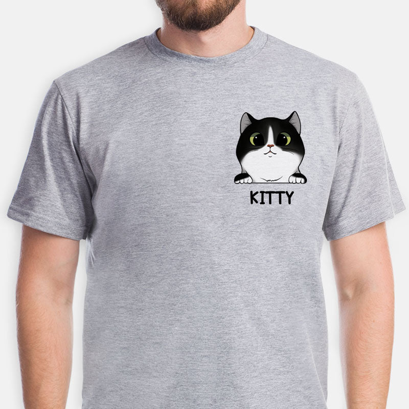 Cat Lovers Custom Shirt, Pocket Tee, Personalized Gifts for Cat Lovers