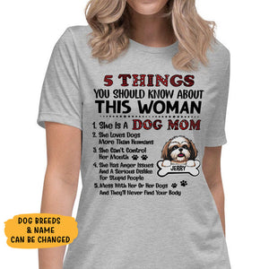 5 Things You Should Know About This Woman, Custom T Shirts, Personalized Gifts for Dog Lovers