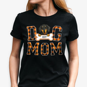 Dog Mom, Autumn, Gift for Dog Mom, Dog Dad, Dark Color Custom T Shirt, Personalized Gifts for Dog Lovers