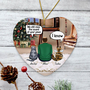 I Still Talk About You, Personalized Heart Ornaments, Cat Ornaments, Custom Memorial Gifts, Custom Gift for Pet Lovers