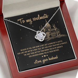 Not Just A Home But A Castle, Personalized Luxury Necklace, Message Card Jewelry, Gift For Her