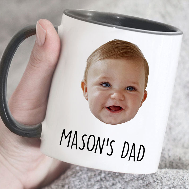 Discover Custom Photo Baby Face Mug, Gift For Parents, Personalized Accent Mug
