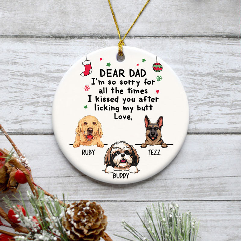 All The Times, Personalized Circle Ornaments, Custom Gift for Dog Lovers