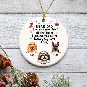 All The Times, Personalized Circle Ornaments, Custom Gift for Dog Lovers